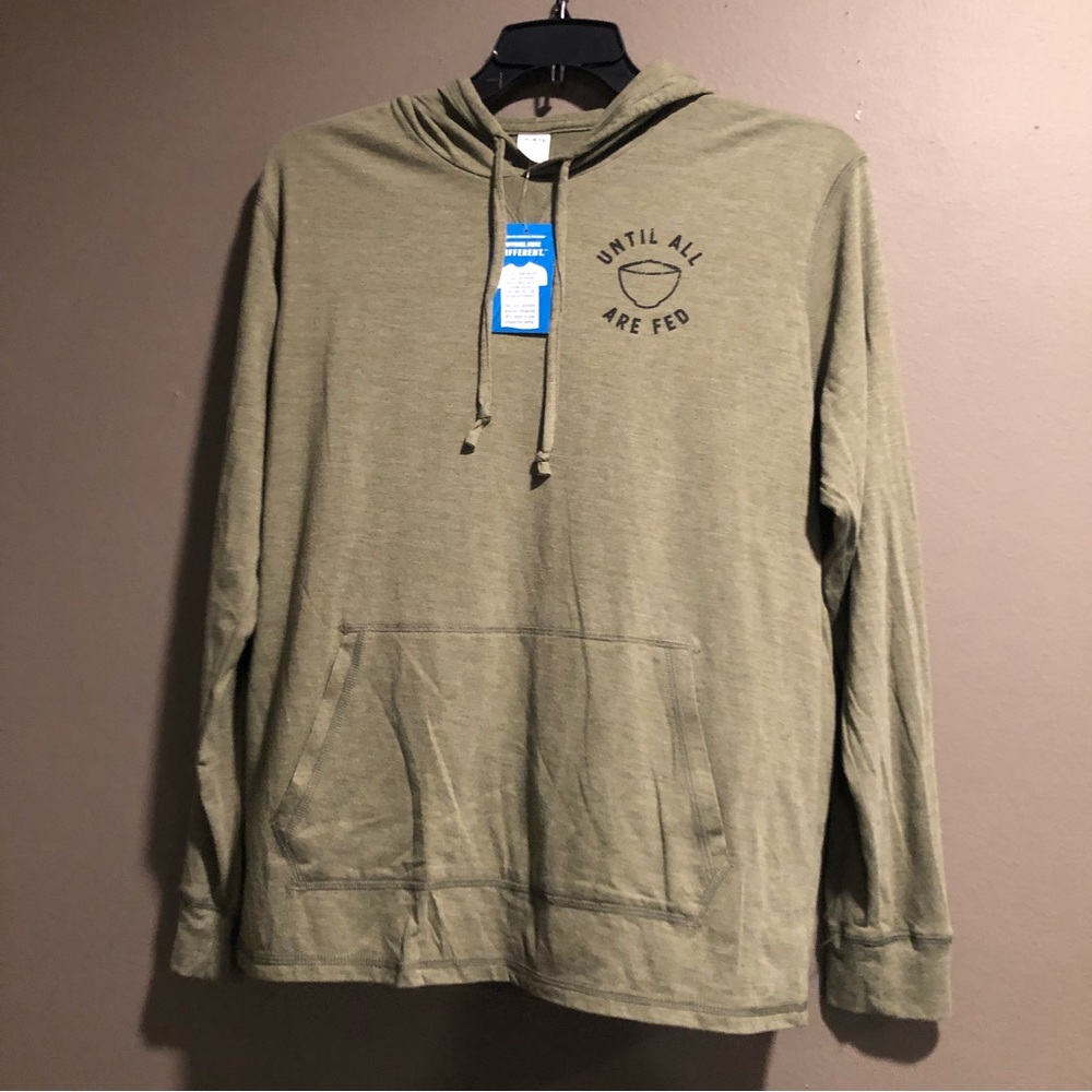 Long Sleeves Light Weight Hoodie T Shirt, Medium